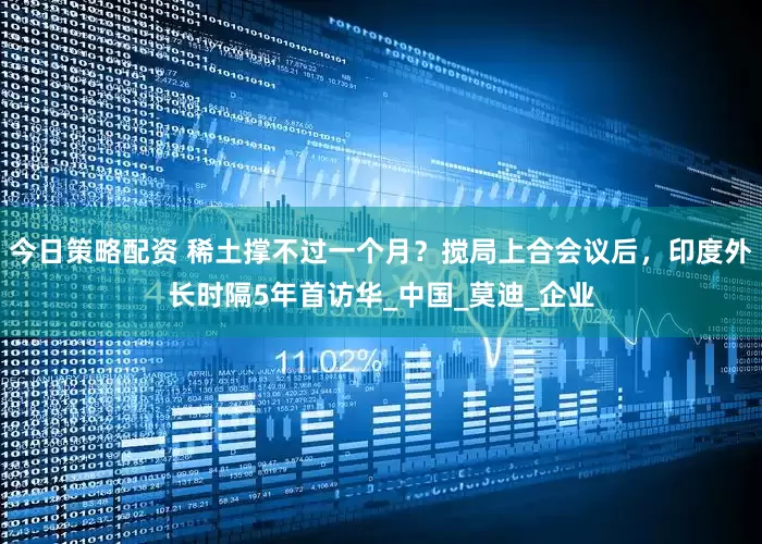 今日策略配资 稀土撑不过一个月？搅局上合会议后，印度外长时隔5年首访华_中国_莫迪_企业