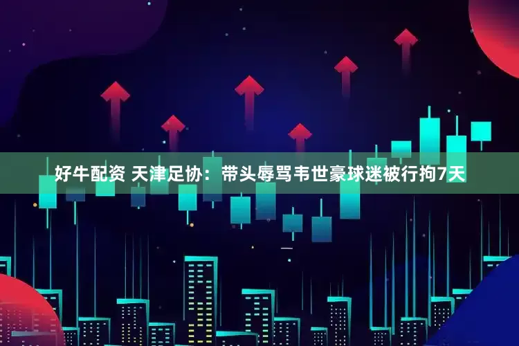 好牛配资 天津足协：带头辱骂韦世豪球迷被行拘7天